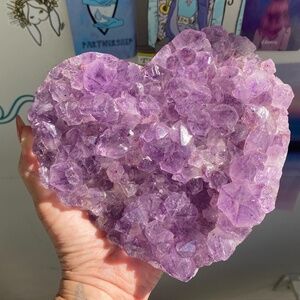 HUGE!!! XL Amethyst Heart Cluster! Weighs 4lbs! Ethically mined in Brazil.